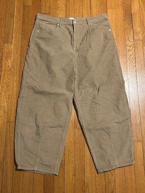 Universal Thread High Rise Easy Barrel Tan Corduroy Pants Women’s 16R